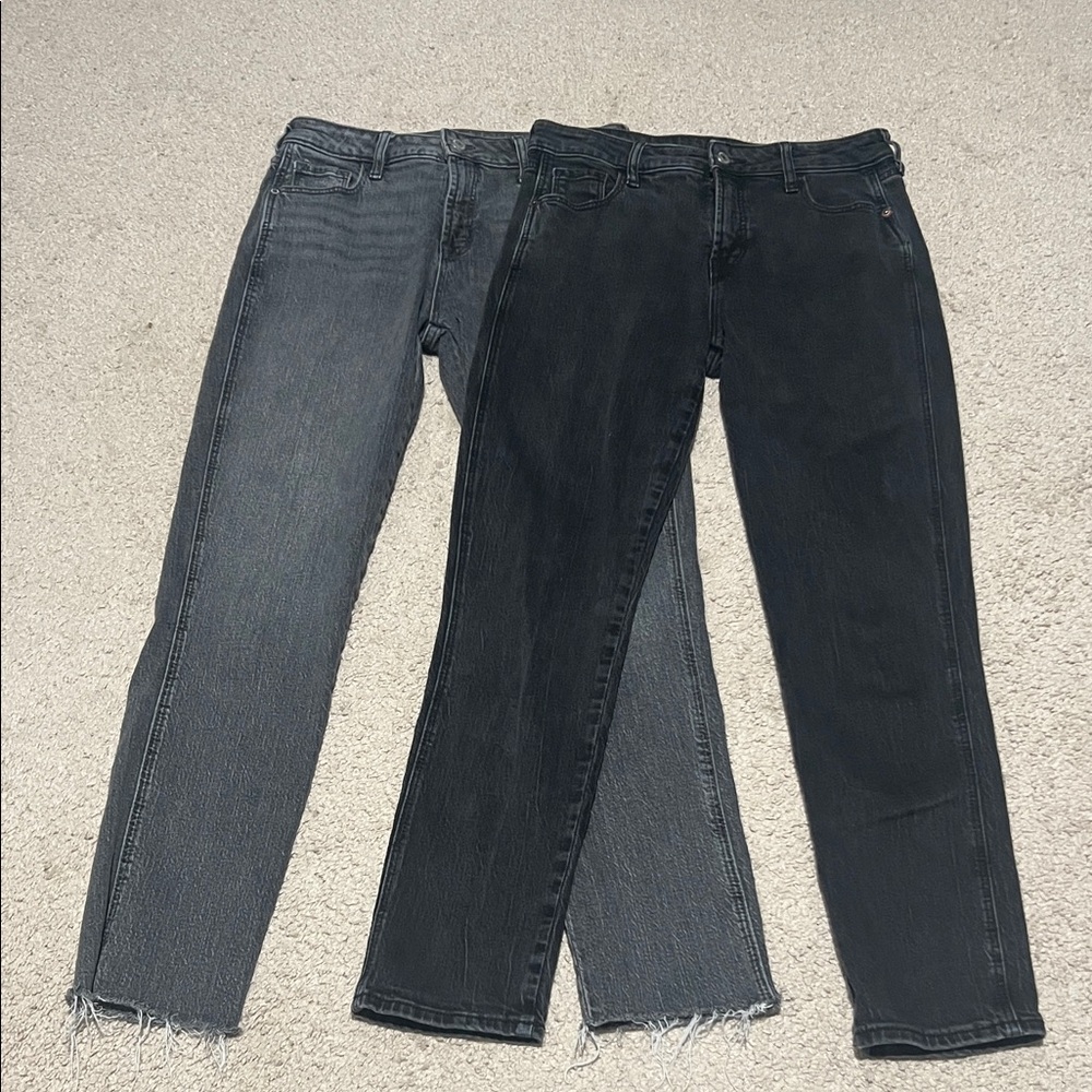 Old Navy Black Denim High Rise Vintage Slim Women's Jeans Set of 2